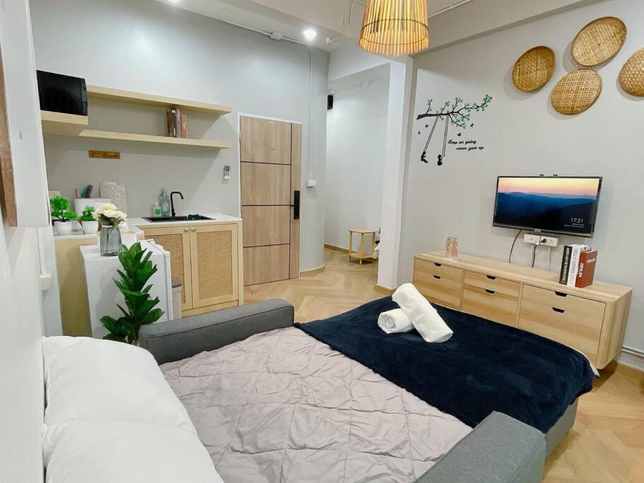 Apartemen Unwind In Oldtown, Private Floor, Near Grand Palace *