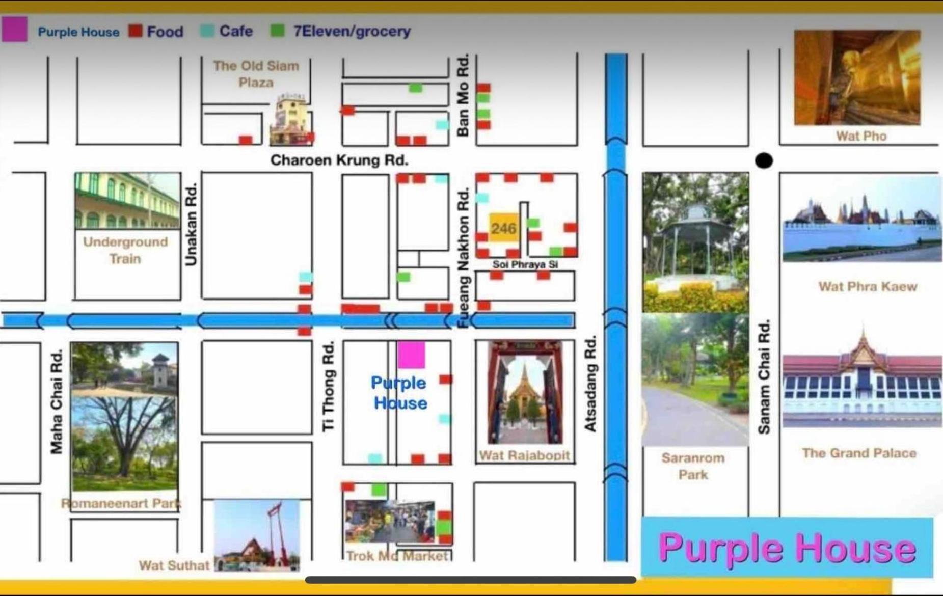 Purple House Family Br Walk To Grand Palace Căn hộ