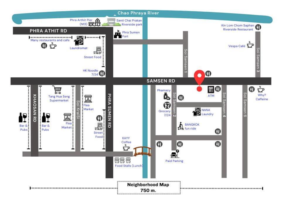 Fl5 Entire Apartment,2br,5min To Khaosan Pangsapuri