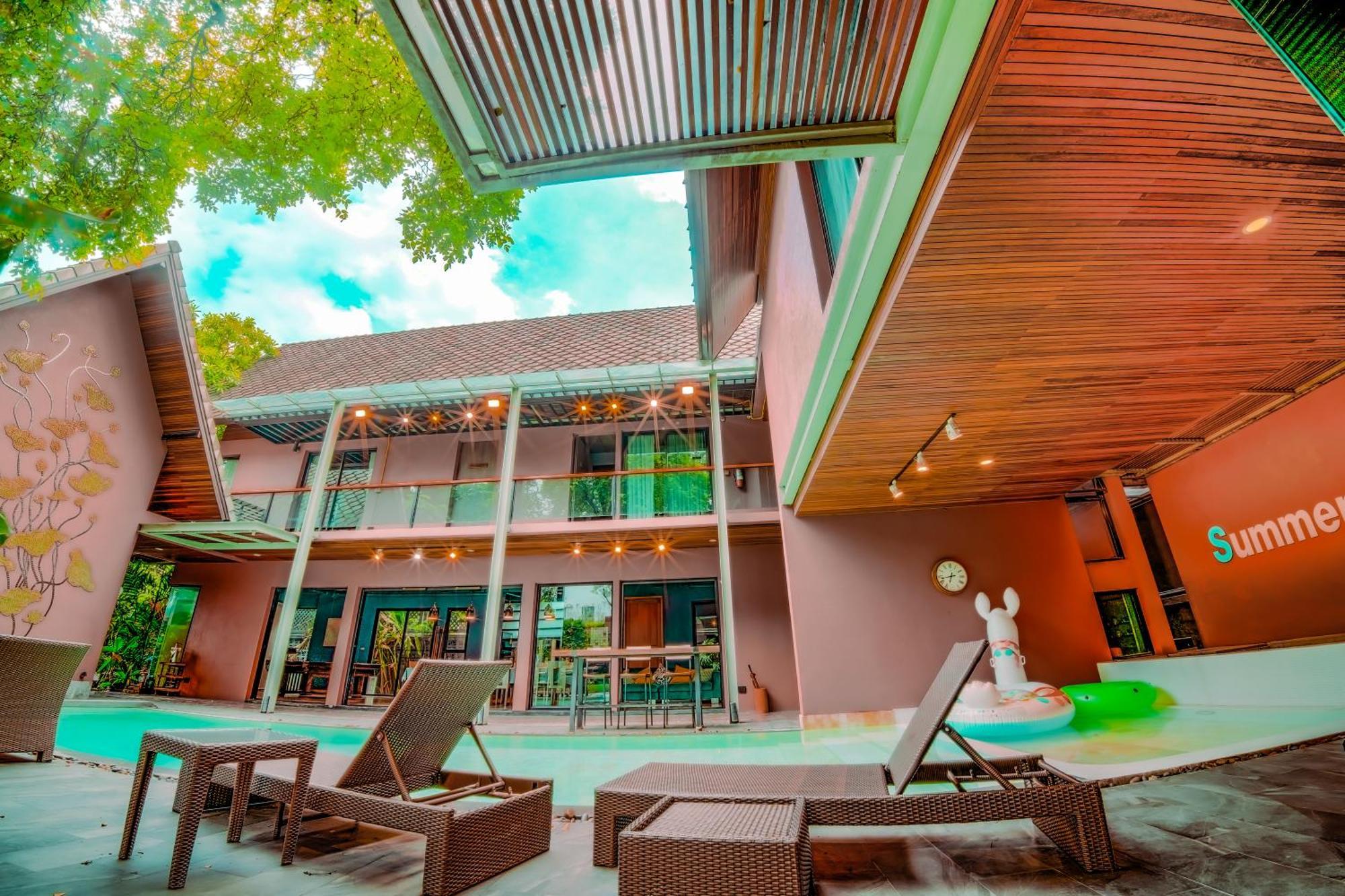 Villa 189summer Villa曼谷中心asok&thong Lor顶级豪宅庄园泳池别墅 *