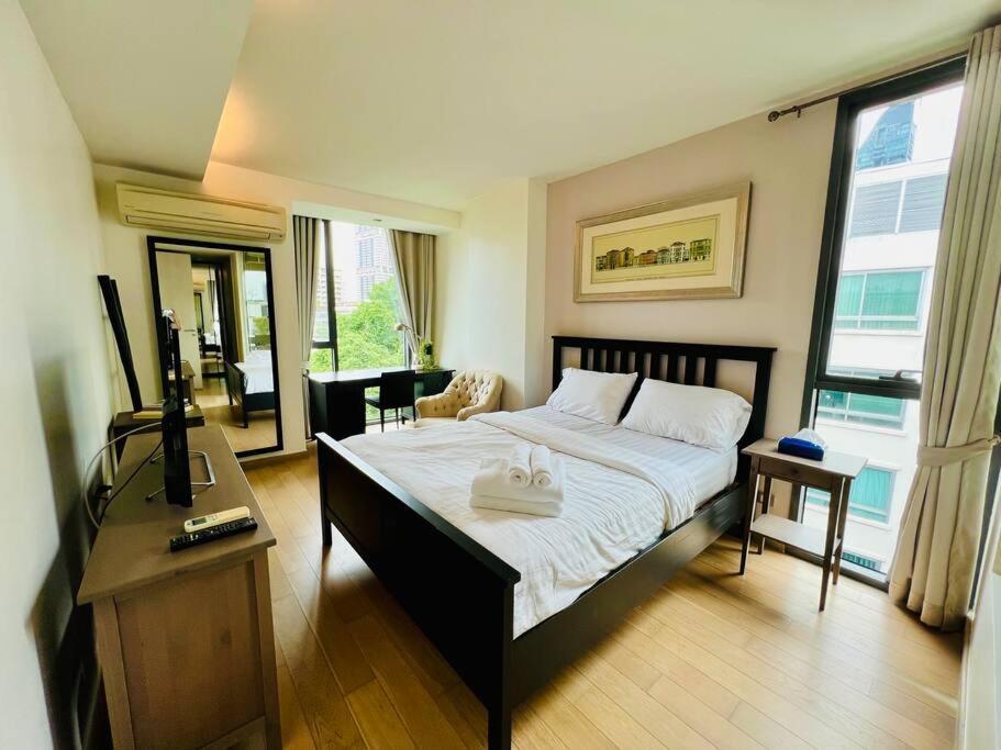 Cozy Garden-view 1bed 1bath 700m Bts Thonglor, 500m Samitivej Hospital, Fast 500mbps Wifi Apartment Bangkok