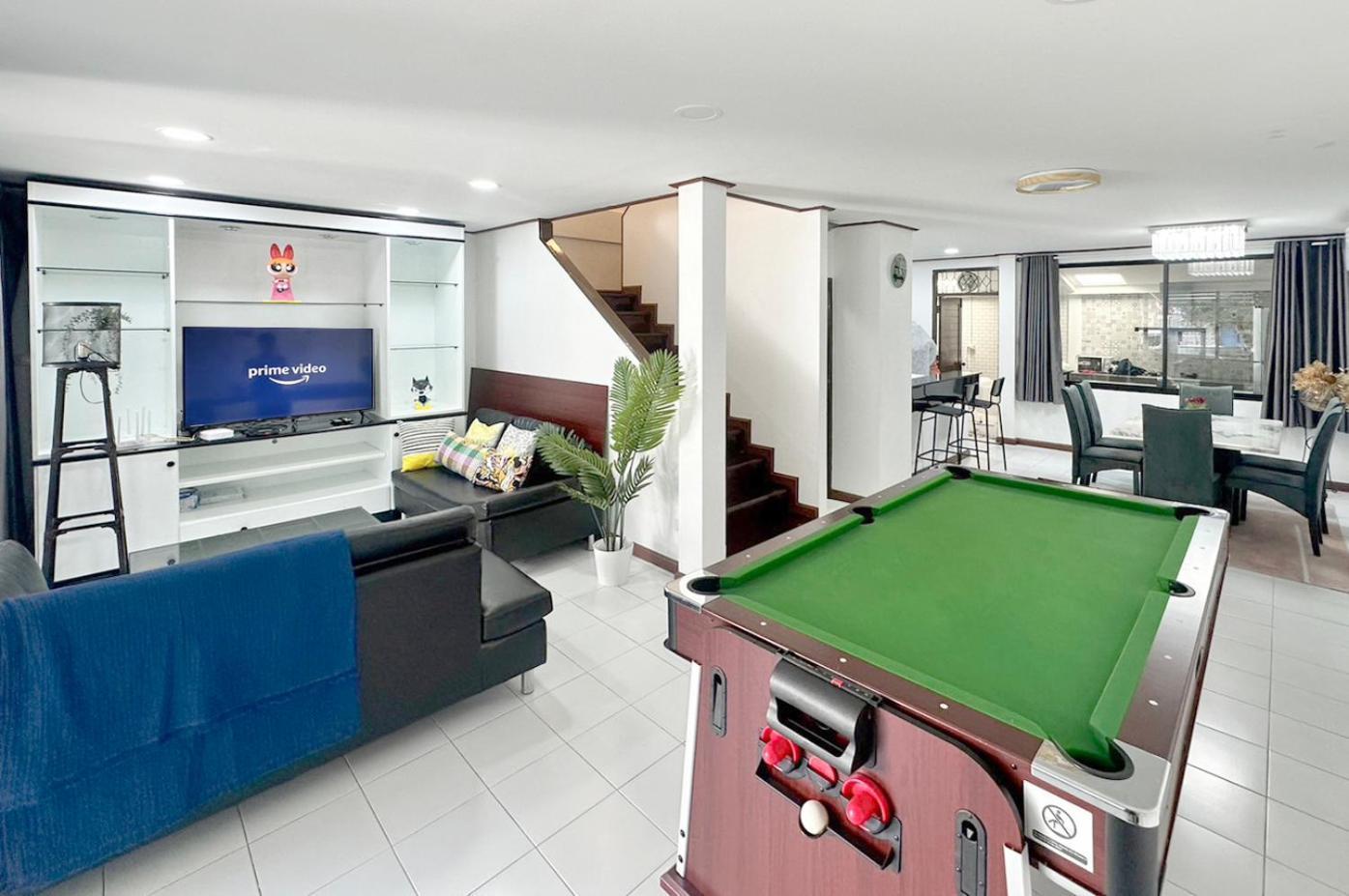 Miq Hk16-3br Ratchada-huaykwang Mrt With Pool Table Near Jodd Fair Villa *