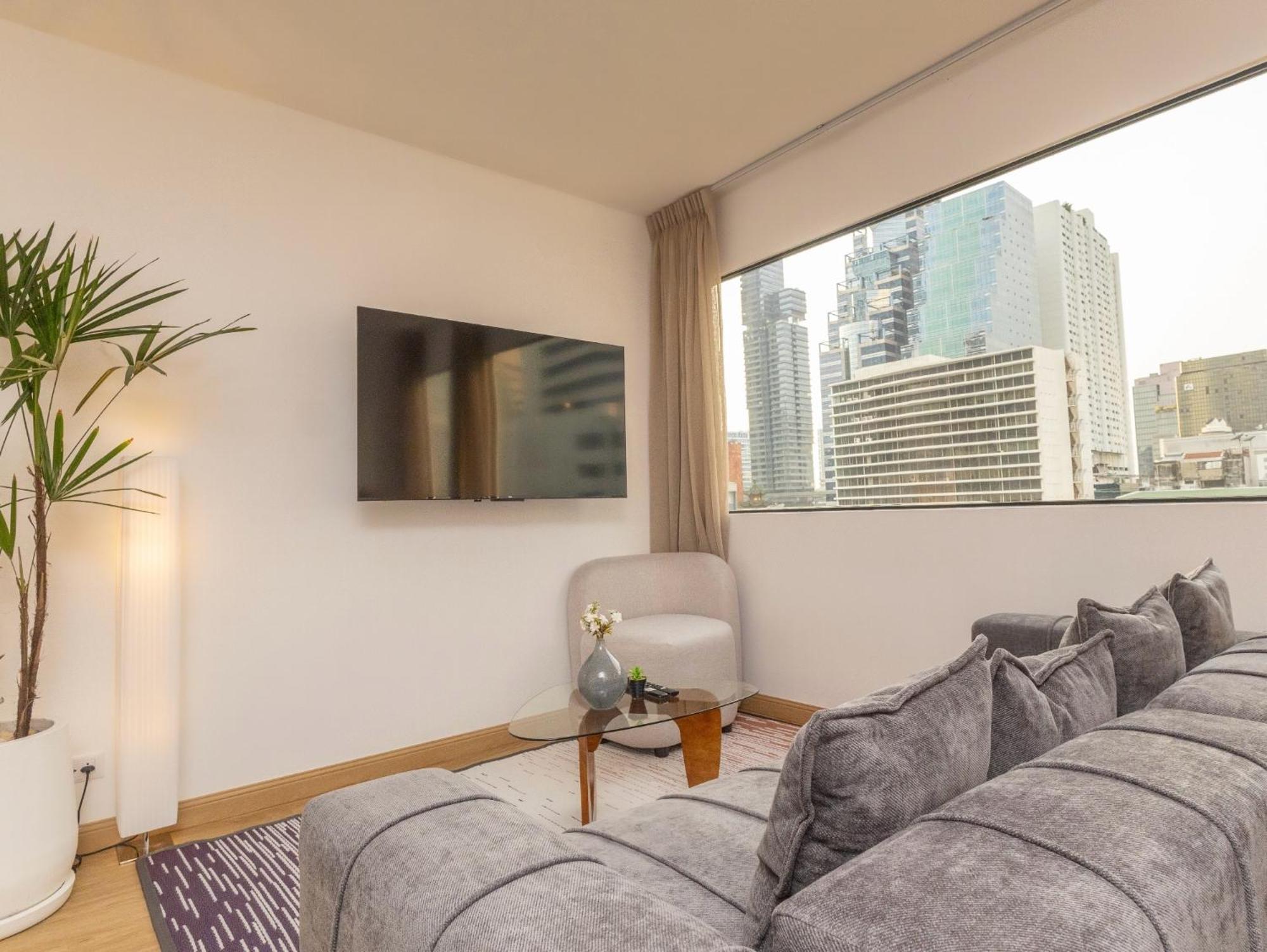 2 Bedrooms For 3 Guest Comfy At Heart Of Silom - 7a